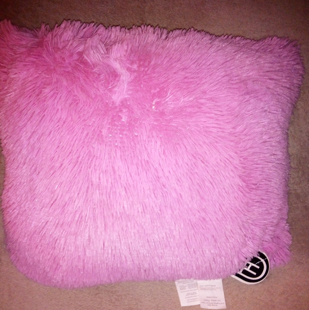 Pink fluffy pillow